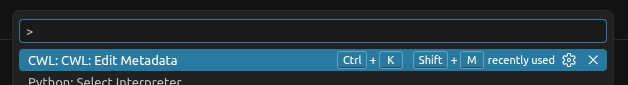 Open the metadata editor